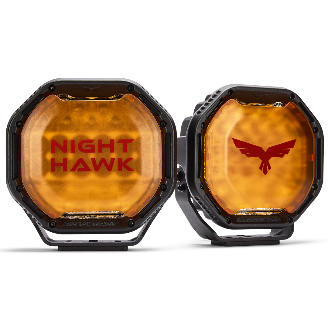 Night Hawk ADV 9" Frosted Amber Covers - TO SUIT NHA230 Lights