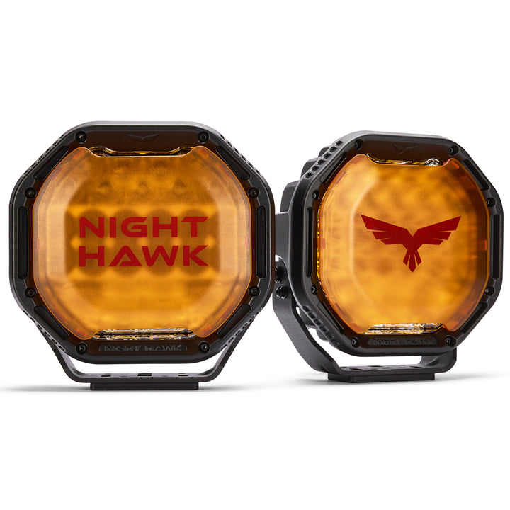 Night Hawk ADV 9" Frosted Amber Covers - TO SUIT NHA230 Lights
