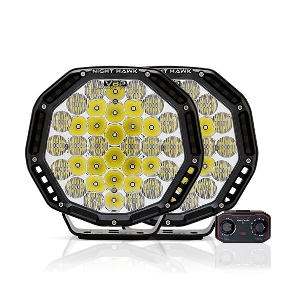 Night Hawk Variable Beam Pattern 9" Driving Light Kit